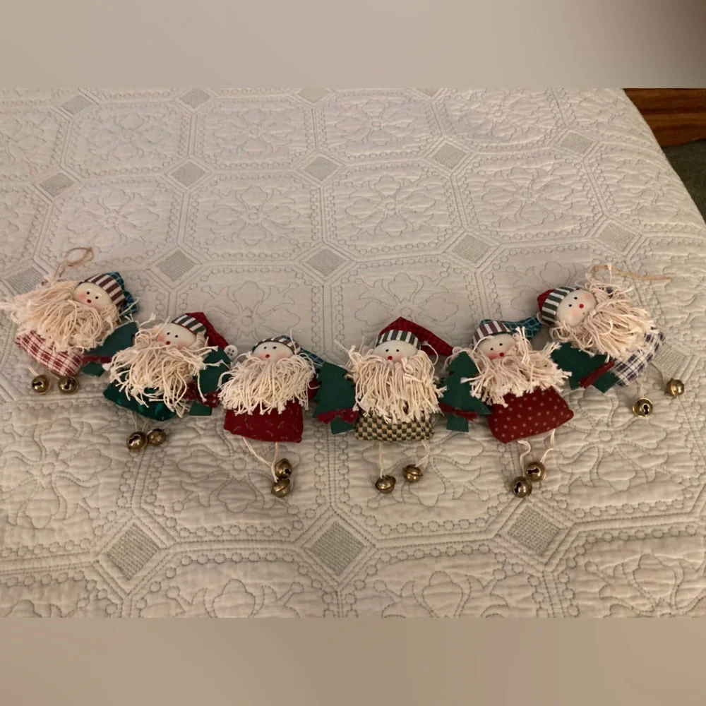 6 Christmas Elves GARLAND 16” Long SO ADORABLE!